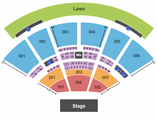 USANA Amphitheater Seating Chart | USANA Amphitheatre