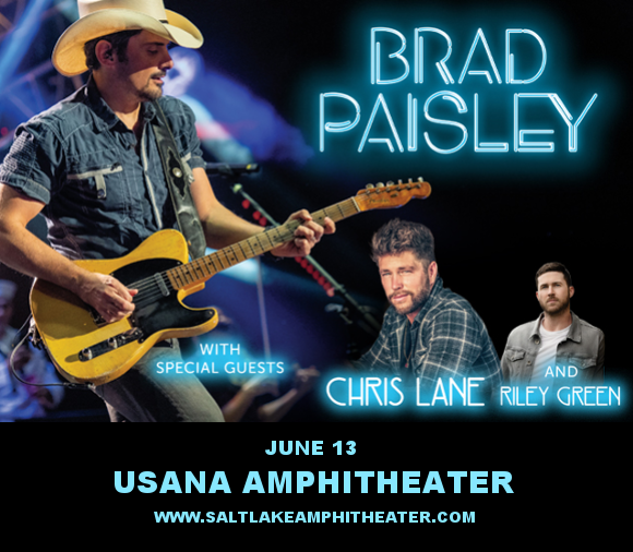 Brad Paisley, Chris Lane & Riley Green at USANA Amphitheater