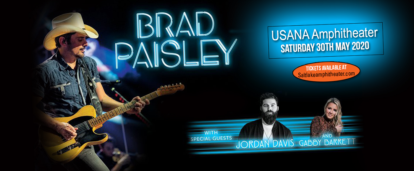 Brad Paisley, Jordan Davis & Gabby Barrett at USANA Amphitheater tickets Brad Paisley, Jordan Davis & Gabby Barrett at USANA Amphitheater