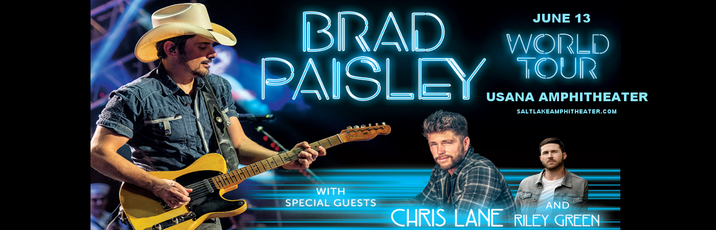 Brad Paisley, Chris Lane & Riley Green at USANA Amphitheater