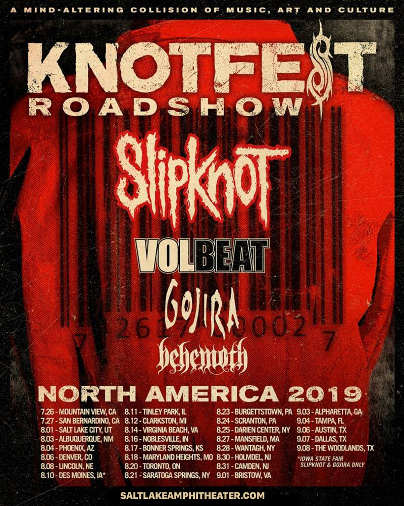 Slipknot, Volbeat, Gojira & Behemoth at USANA Amphitheater