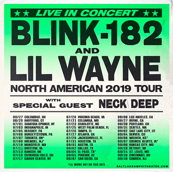 Blink 182 & Lil Wayne at USANA Amphitheater